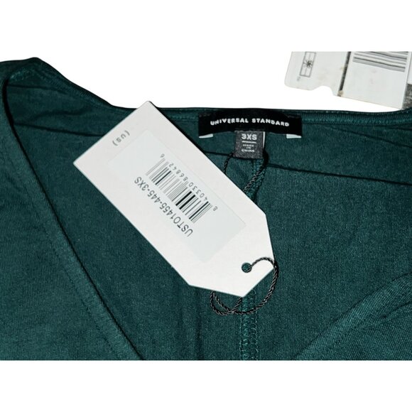 Universal Standard Long Sleeve Molded Bust Soft Casual V Neck Blouse Sz 3XL Gree - Picture 5 of 9